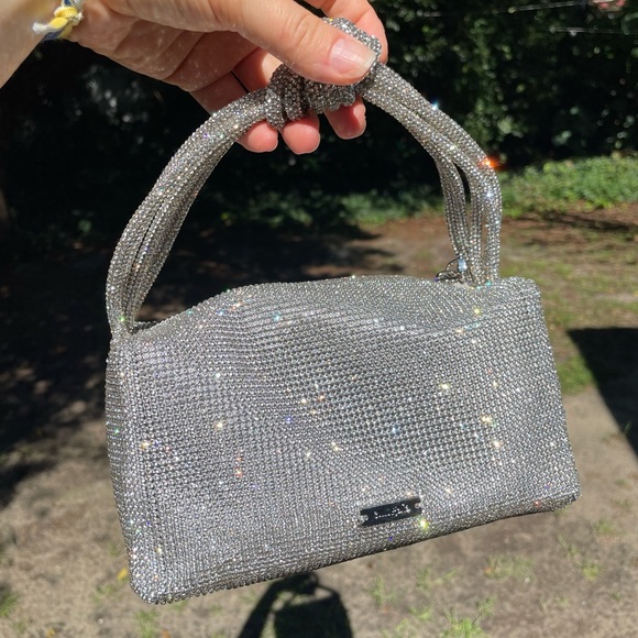 ❌SOLD OUT❌Cult Gaia Mini Sienna Silver Crystal Bag - Picture 2 of 10